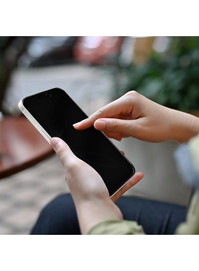 جلاس عبوة من قطعتين من واقي شاشة الخصوصية لهاتف آيفون 16 برو ماكس، بزاوية 30 درجة، مضاد للتجسس، صلابة 9H، مقاوم للخدش، خالٍ من الفقاعات، زجاج مقوى فائق النحافة وشفاف عالي الوضوح، مناسب لشاشات 6.9 بوصة، للاستخدام اليومي، العمل، والسفر. - Image 3